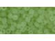 TOHO Glass Seed Bead, Size 8, 3mm, Transparent-Frosted Citrus Spritz (Tube)