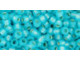 TOHO Glass Seed Bead, Size 8, 3mm, Silver-Lined Milky Aqua (Tube)