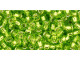 TOHO Glass Seed Bead, Size 8, 3mm, Silver-Lined Lime Green (Tube)