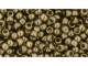 TOHO Glass Seed Bead, Size 8, 3mm, Gold-Lustered Montana Blue (Tube)