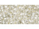 The uniform size and shape of Toho seed beads make them an excellent choice for beadwork and consistently-sized spacers.Toho seed beads are usually colorfast; however, galvanized and silver-lined  beads may fade over time. Protect them from bleach, excessive friction and direct sunlight to keep them looking like new. Seed Bead Facts What are seed beads? Popular, tiny glass beads commonly used for weaving and embellishment.How are they made? Glass is pulled or drawn using a hollow tube, and then   the glass is cut in small pieces. They are sometimes reheated to round   the ends.What's that funny little zero? That zero refers to   the number of aughts, which is a unit used to indicate the size of   small beads. The scale is inverted, so larger numbers of aughts   correspond to smaller beads (i.e. the bigger the number, the smaller   the bead). Size 11 would be 00000000000, but since that takes up too much   room, it is abbreviated to 110.  See Related Products links (below) for similar items and additional jewelry-making supplies that are often used with this item. 