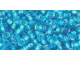TOHO Glass Seed Bead, Size 8, 3mm, Silver-Lined Dk Aqua (Tube)