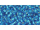 TOHO Glass Seed Bead, Size 8, 3mm, Silver-Lined Dk Aqua (Tube)