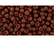 TOHO Glass Seed Bead, Size 8, 3mm, Semi Glazed - Burnt Orange (Tube)