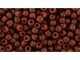 TOHO Glass Seed Bead, Size 8, 3mm, Semi Glazed - Burnt Orange (Tube)