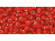 TOHO Glass Seed Bead, Size 8, 3mm, Silver-Lined Siam Ruby (Tube)