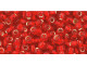 TOHO Glass Seed Bead, Size 8, 3mm, Silver-Lined Siam Ruby (Tube)