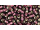 TOHO Glass Seed Bead, Size 8, 3mm, Silver-Lined Frosted Amethyst (Tube)