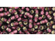TOHO Glass Seed Bead, Size 8, 3mm, Silver-Lined Frosted Amethyst (Tube)