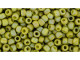 TOHO Glass Seed Bead, Size 8, 3mm, Semi Glazed Rainbow- Lemongrass (Tube)