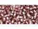 TOHO Glass Seed Bead, Size 8, 3mm, Silver-Lined Lt Amethyst (Tube)