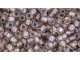 TOHO Glass Seed Bead, Size 8, 3mm, Inside-Color Crystal/Rose Gold-Lined (Tube)