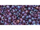 TOHO Glass Seed Bead, Size 8, 3mm, Inside-Color Luster Lt Amethyst/Jet-Lined (Tube)