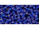 TOHO Glass Seed Bead, Size 8, 3mm, Silver-Lined Cobalt (Tube)