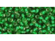 TOHO Glass Seed Bead, Size 8, 3mm, Silver-Lined Grass Green (Tube)