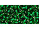 TOHO Glass Seed Bead, Size 8, 3mm, Silver-Lined Grass Green (Tube)