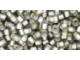 TOHO Glass Seed Bead, Size 8, 3mm, Silver-Lined Frosted Black Diamond (Tube)