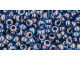TOHO Glass Seed Bead, Size 8, 3mm, Inside-Color Blue Raspberry (Tube)