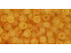 TOHO Glass Seed Bead, Size 8, 3mm, Transparent-Frosted Lt Topaz (Tube)