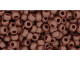 TOHO Glass Seed Bead, Size 8, 3mm, Opaque-Frosted Oxblood (Tube)