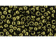 TOHO Glass Seed Bead, Size 8, 3mm, Gold-Lustered Dk Antique Bronze (Tube)