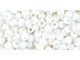 TOHO Glass Seed Bead, Size 8, 3mm, Opaque-Rainbow White (Tube)