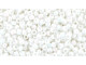TOHO Glass Seed Bead, Size 8, 3mm, Opaque-Rainbow White (Tube)