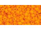 TOHO Glass Seed Bead, Size 8, 3mm, Opaque-Frosted Cantelope (Tube)