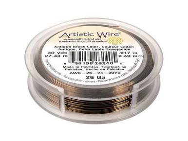 Artistic Wire 26 Gauge Copper Jewelry Wire – Antique Brass 90ft