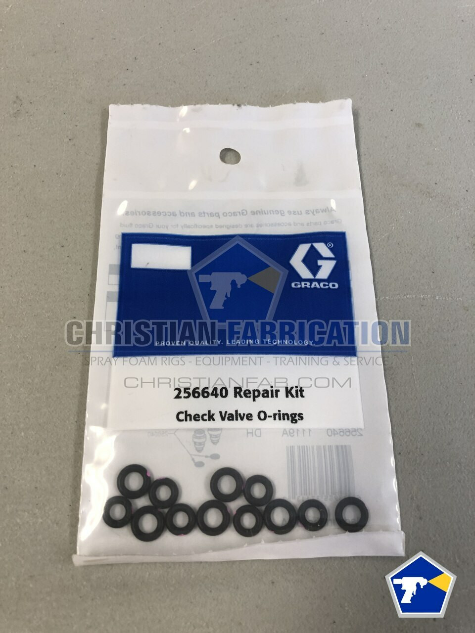 Graco Fusion CS KIT,ORING,FLUID HEAD CHECKS