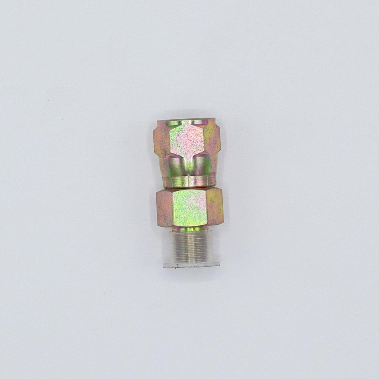 Swivel, A side; 1/8 npt (m) x no. 5 JIC (f) for 2-hose or 4-hose manifold