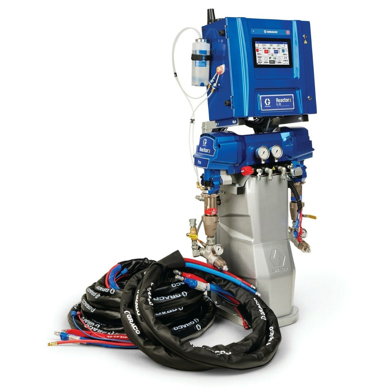 Graco Reactor 3 E-30 Pro Tier Spray Foam Proportioner Package, 50 ft Internal Heated Hose, 15 kW