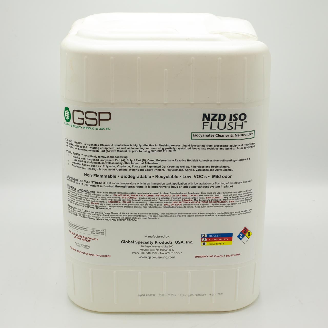 GSP NZD ISO FLUSH (5 Gal)
