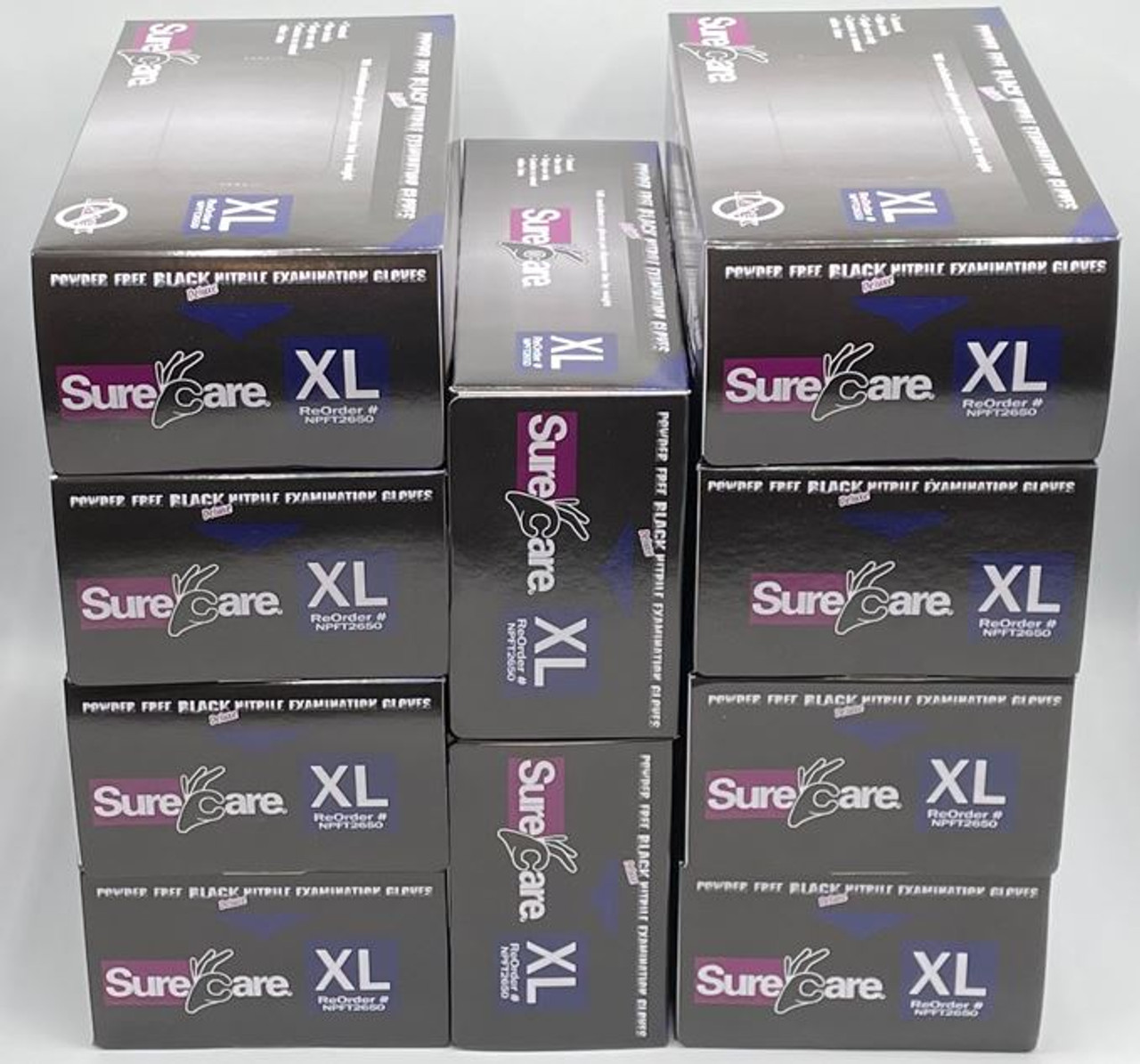 Deluxe 7mil black nitrile gloves XL - (Case)