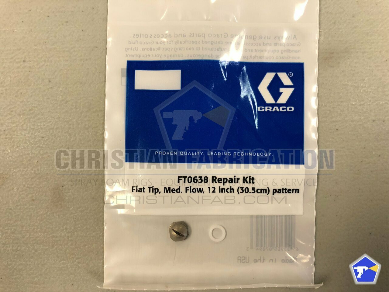 Graco Fusion AP, CS Medium fluid flow, Pattern Control Disc (PCD) 1