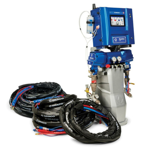 Graco Reactor 3 E-30 Elite Tier Spray Foam Proportioner Package, 200 ft Internal Heated Hose, 15 kW