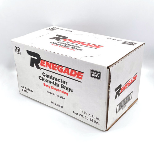 Renegade 3mil Contractor Trash Bags 42gal - 32ct Renegade 3mil Contractor Trash Bags 42gal - 32ct