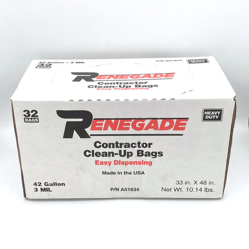Renegade 3mil Contractor Trash Bags 42gal - 32ct Renegade 3mil Contractor Trash Bags 42gal - 32ct