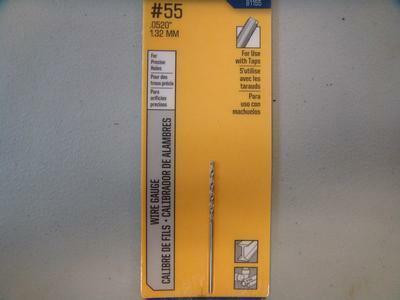 Mix chamber cleanout bit #55, 1pk