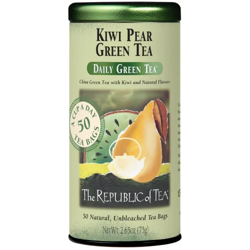 The Republic of Tea Kiwi Pear Green Tea Bags Tin