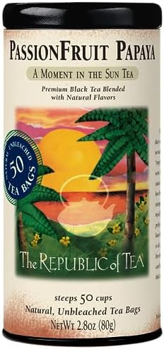 The Republic of Tea Passionfruit Papaya Tea Bags Tin