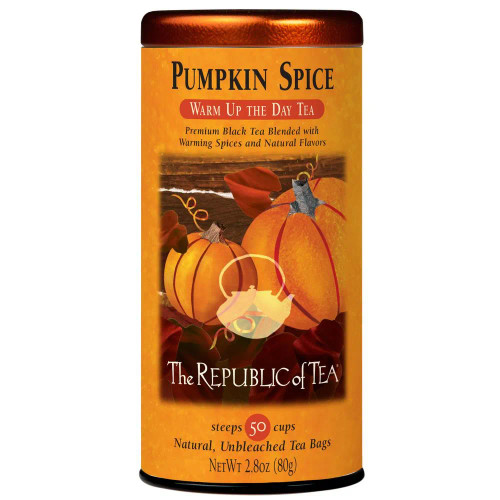 The Republic of Tea Pumpkin Spice Tea Bags Tin