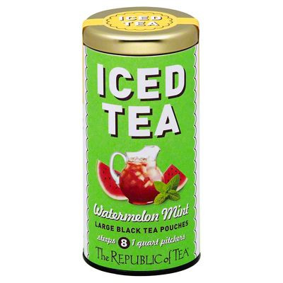 The Republic of Tea Watermelon Mint Iced Tea Pouches Tin
