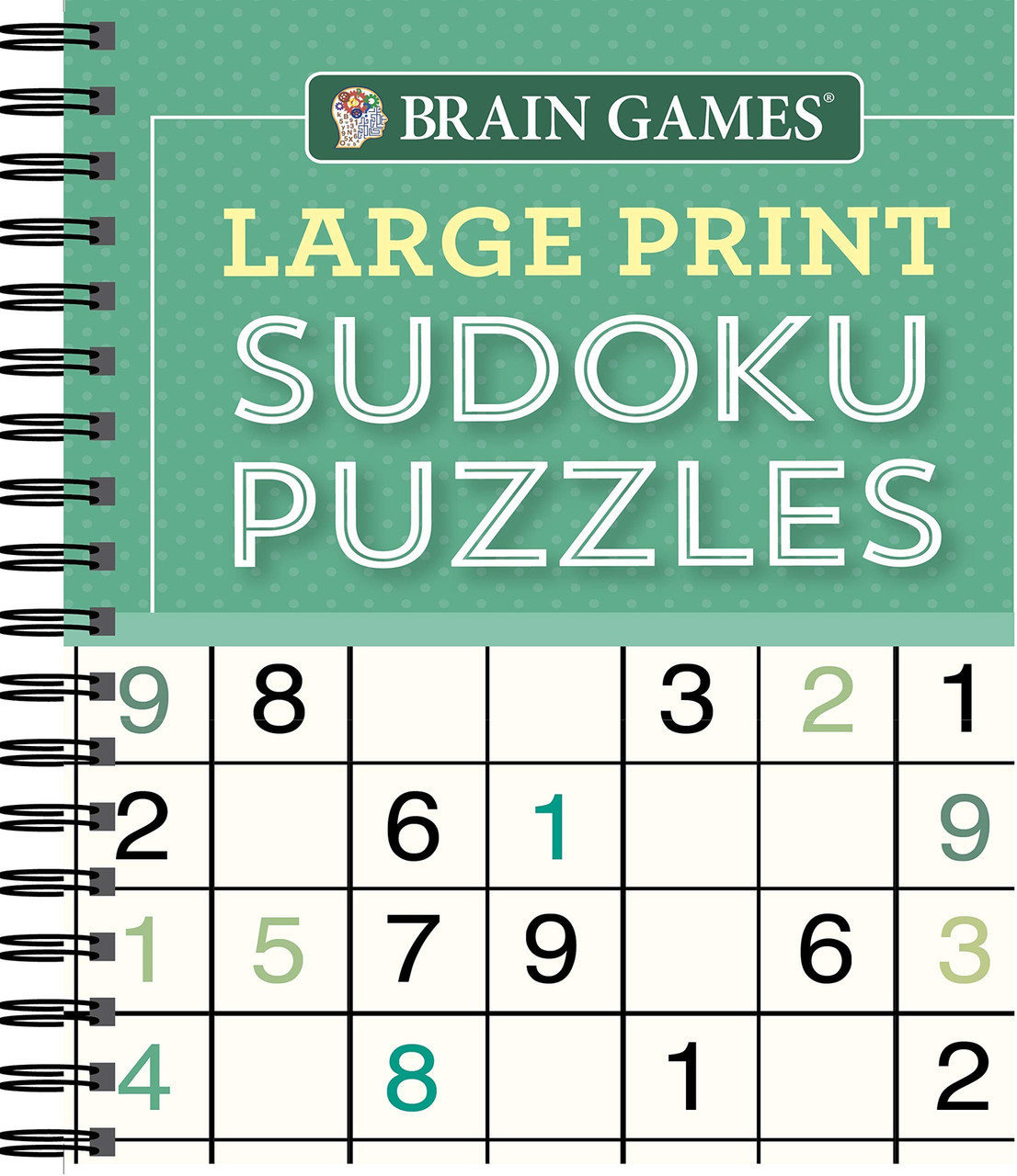 brain games large print sudoku puzzles book mark