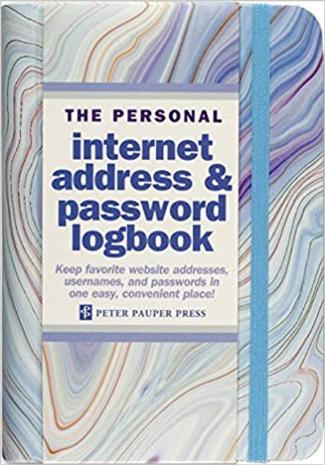 Blue Agate Internet Address and Password Logbook