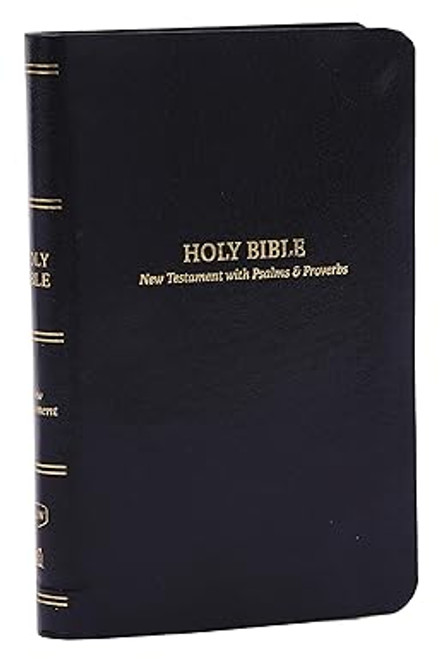 KJV Holy Bible: Pocket New Testament with Psalms and Proverbs, Black Leatherflex
