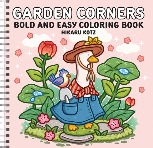 Garden Corners: Bold and Easy Coloring Book (Spiral Bound Edition)