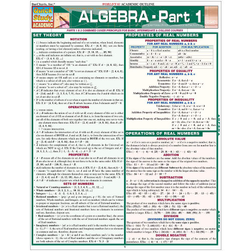 Algebra Part 1