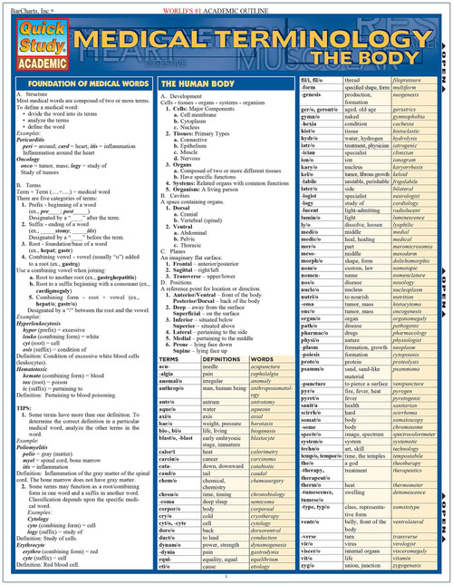 Medical Terminology Body