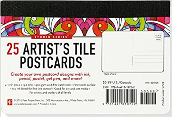 Studio Series:  25 Artist's Tile Postcard